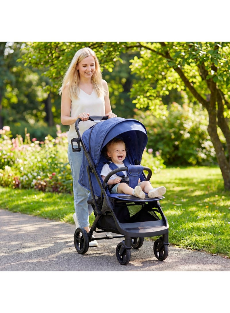 Nobumi Ultra-Lightweight Aluminum Premium Baby Stroller – All-Wheel Independent Suspension, 360° Swivel Rubber Tires, & Integrated Travel Trolley System - Image 5